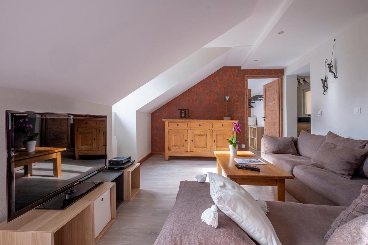L'Appart 52, Magnifique Duplex En Plein Coeur De Chamonix-Mont-Blanc Luaran gambar