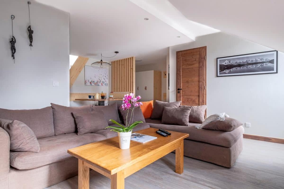L'Appart 52, Magnifique Duplex En Plein Coeur De Chamonix-Mont-Blanc Luaran gambar